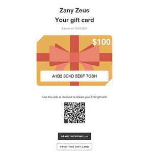 Zany Zeus Digital Gift Voucher